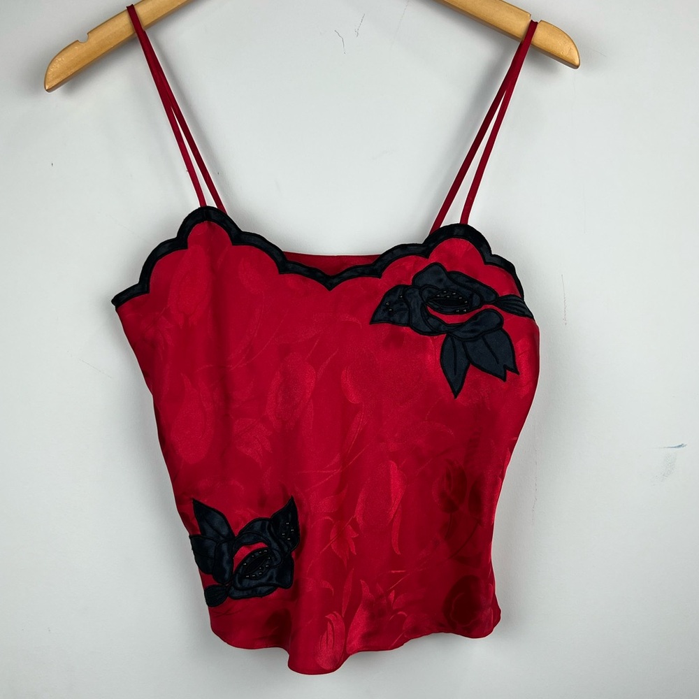 Victoria's Secret Red Chemise with Black‎ Accents